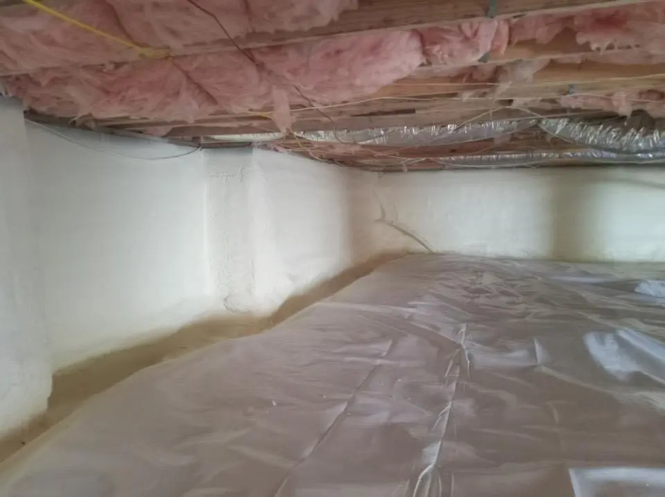 Crawl space encapsulation with closed-cell spray foam for Spray Foam Roofing in Wilkes-Barre